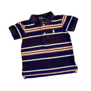 Ralph Lauren Striped Polo Short Sleeve Shirt Baby Boy’s Size 9 Months